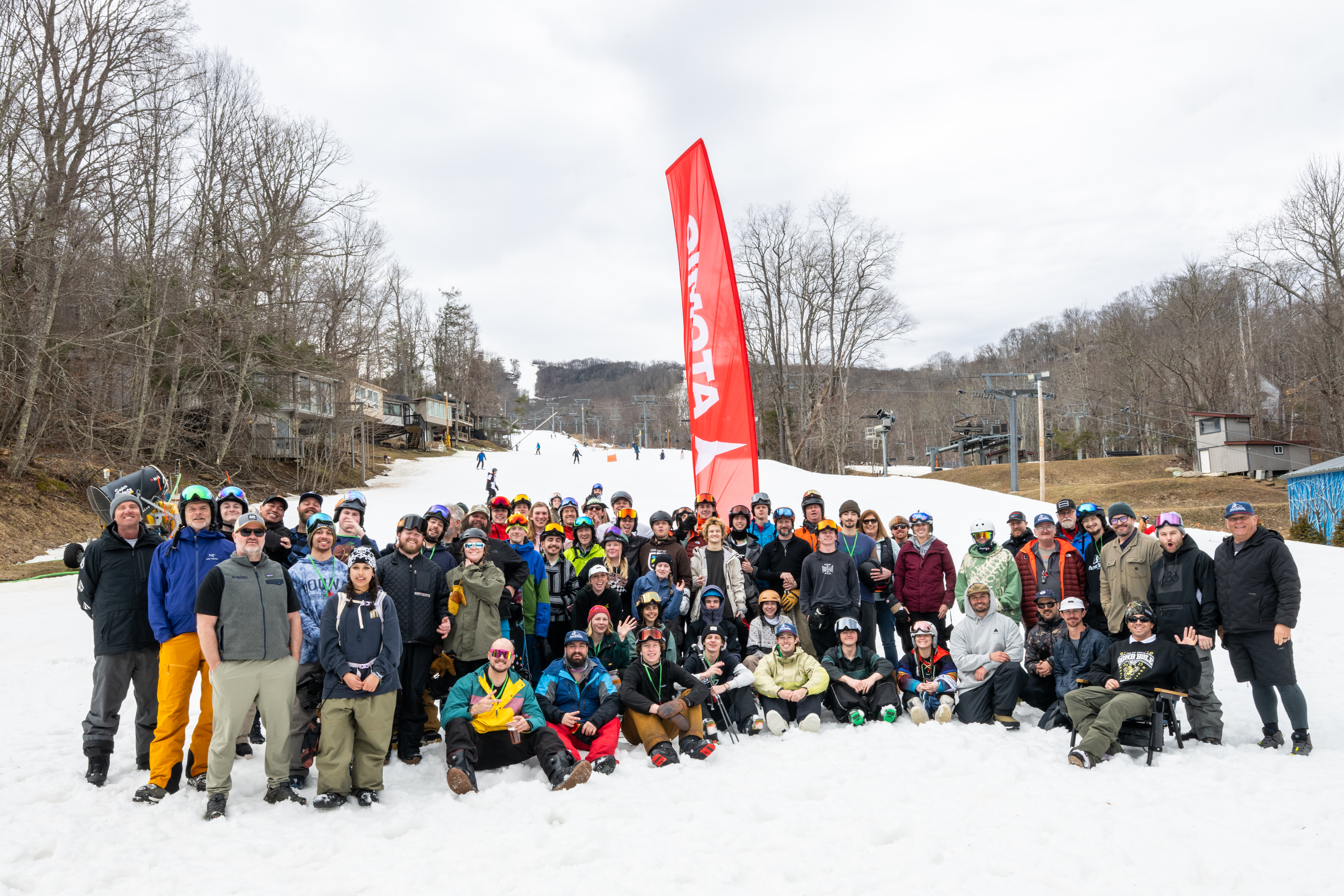 Team Alpine on the mountain at demo day